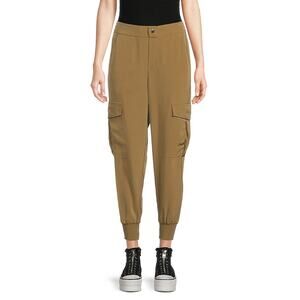 NWT Area Stars Olive Green High-waist Pockets Silky Cargo Jogger Pants Size S